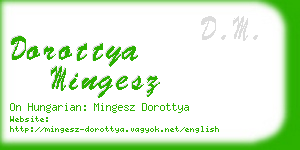 dorottya mingesz business card